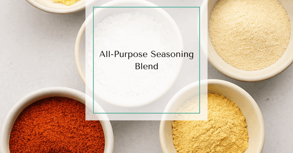 A close-up of colorful ground spices in small ceramic bowls on a white countertop
